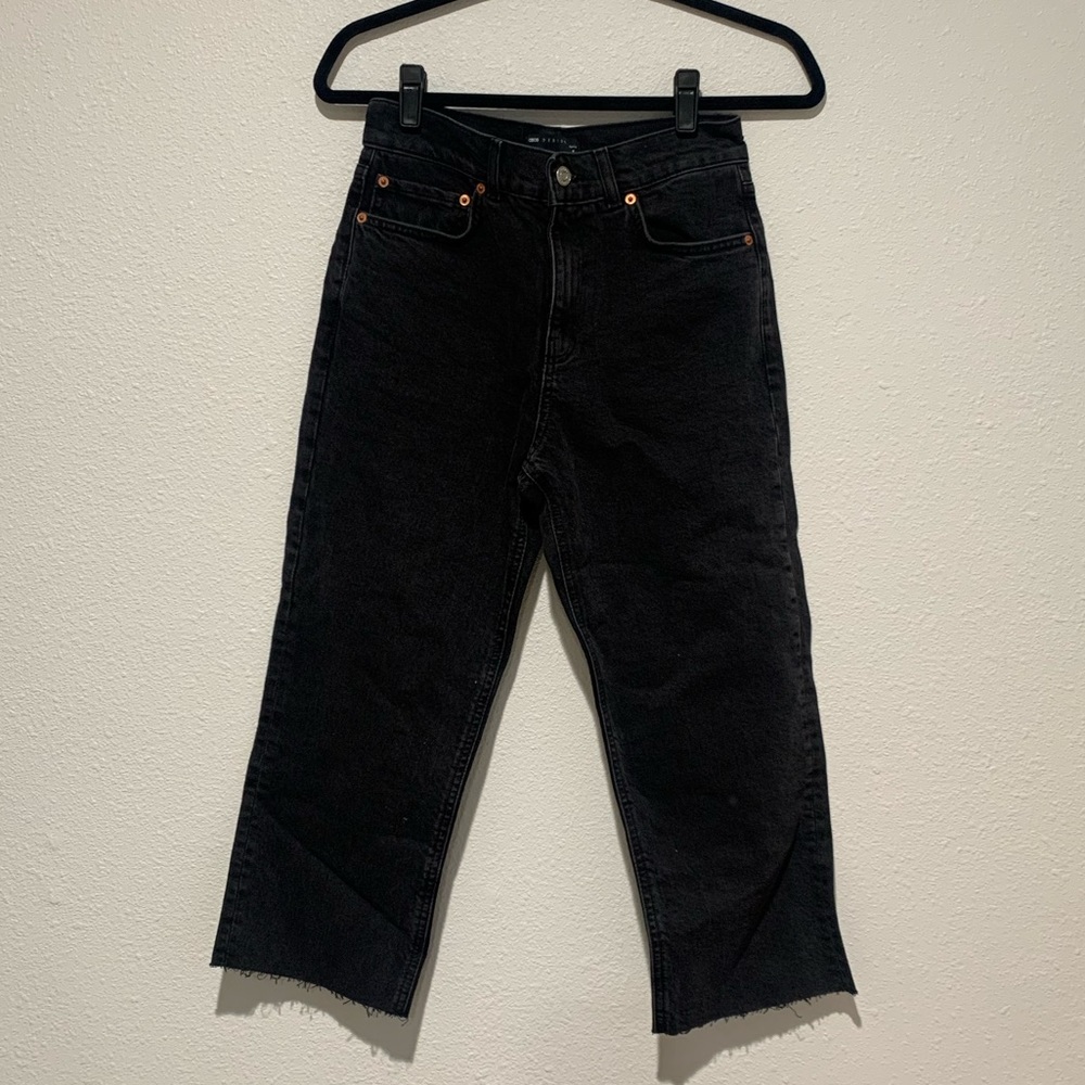 Asos Petite High waisted black jeans